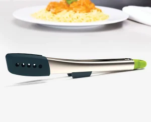 Tongs-Joseph Joseph Elevate™ Silicone Steel Tongs Gray