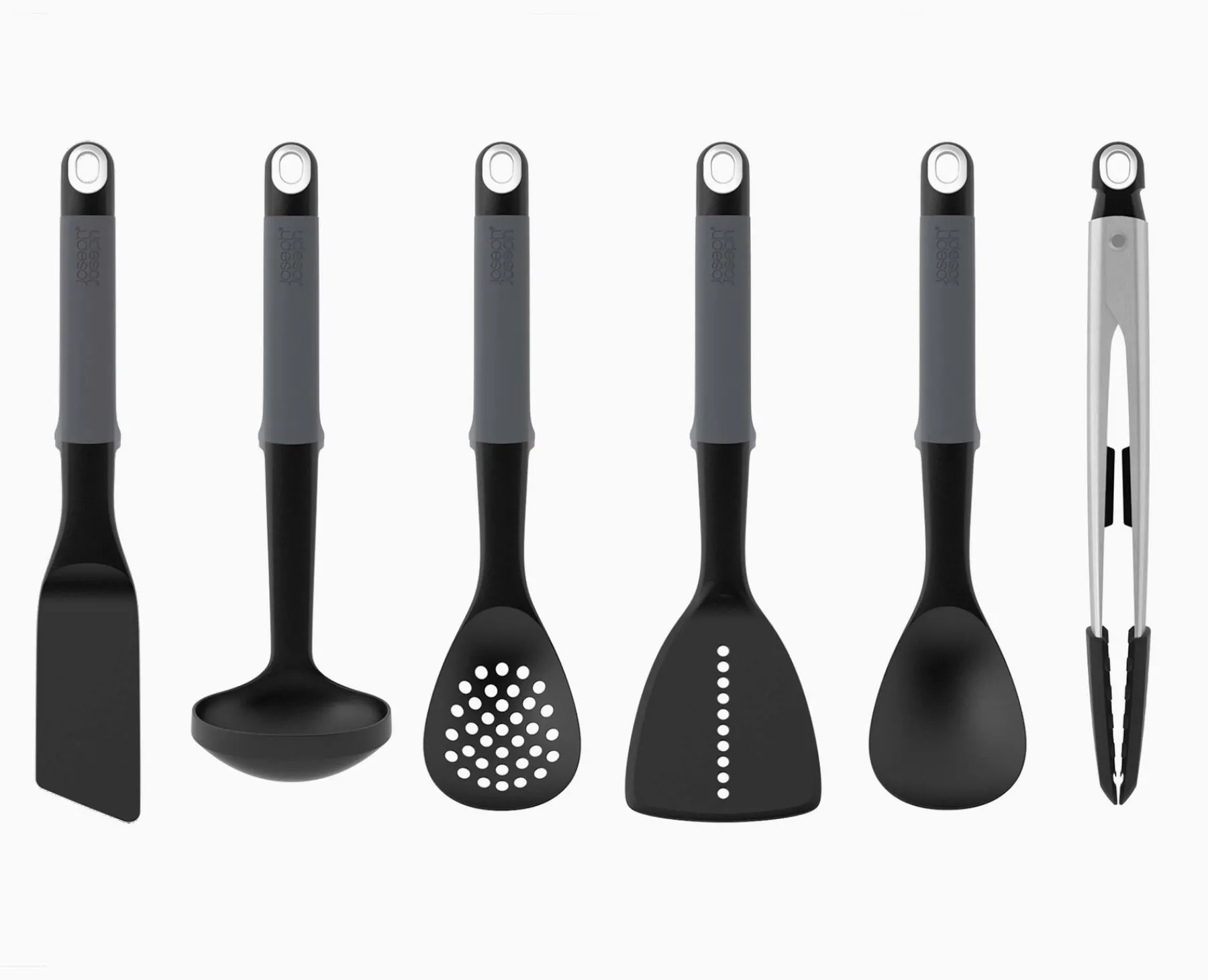 Kitchen Utensils & Gadgets-Joseph Joseph Elevate™ 6-piece Utensils Carousel Set with Tongs Gray