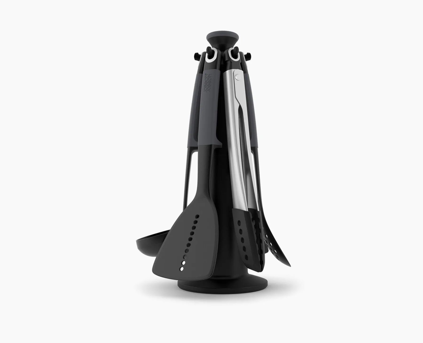 Kitchen Utensils & Gadgets-Joseph Joseph Elevate™ 6-piece Utensils Carousel Set with Tongs Gray