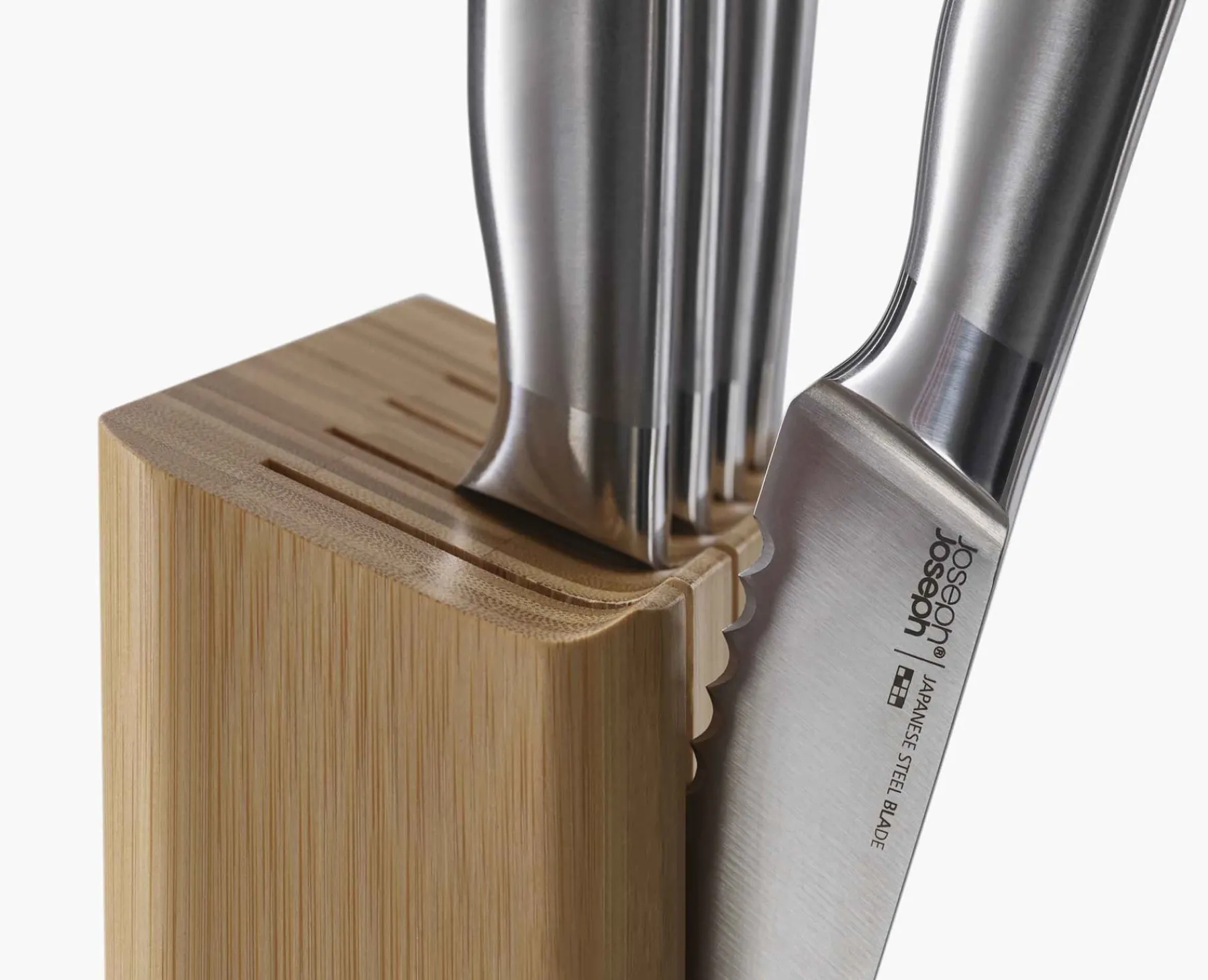 Knives, Knife Sets & Scissors-Joseph Joseph Elevate™ Steel Knives 5-piece Set Bamboo