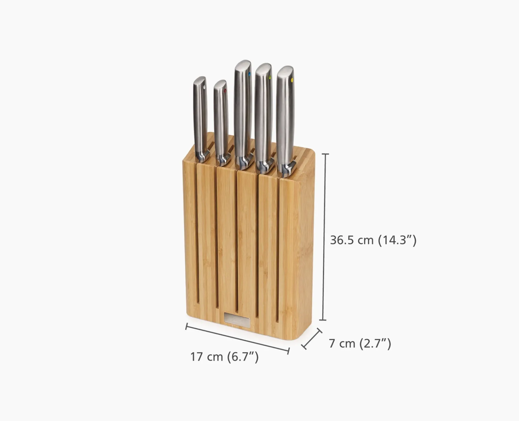 Knives, Knife Sets & Scissors-Joseph Joseph Elevate™ Steel Knives 5-piece Set Bamboo
