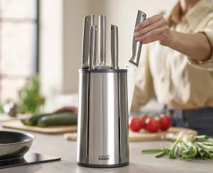 Knives, Knife Sets & Scissors-Joseph Joseph Elevate™ Steel Knives Carousel 5-piece Set Stainless-steel