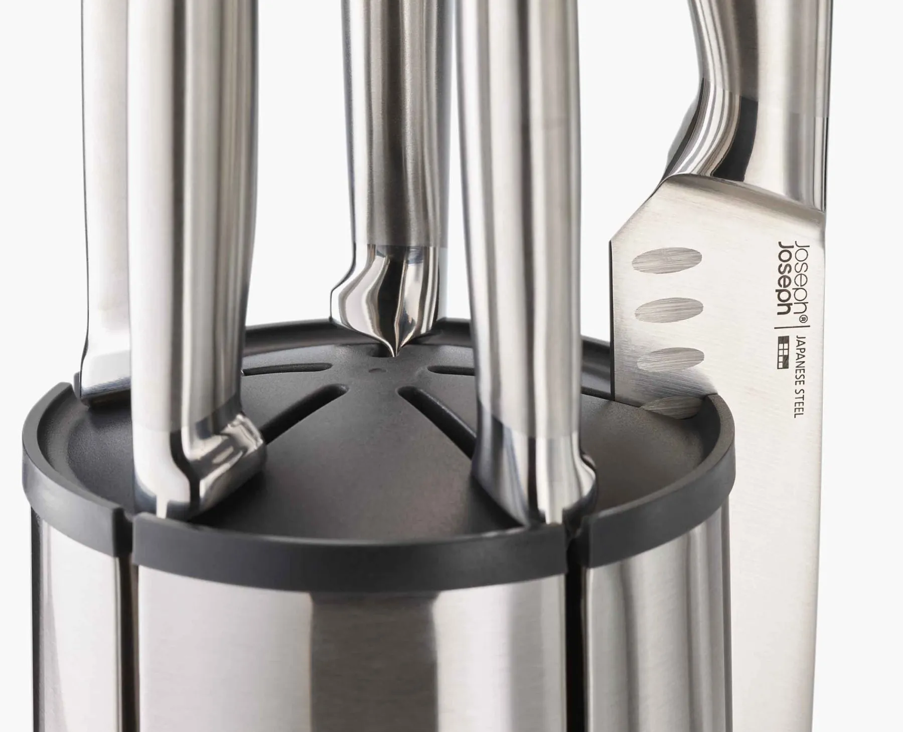 Knives, Knife Sets & Scissors-Joseph Joseph Elevate™ Steel Knives Carousel 5-piece Set Stainless-steel