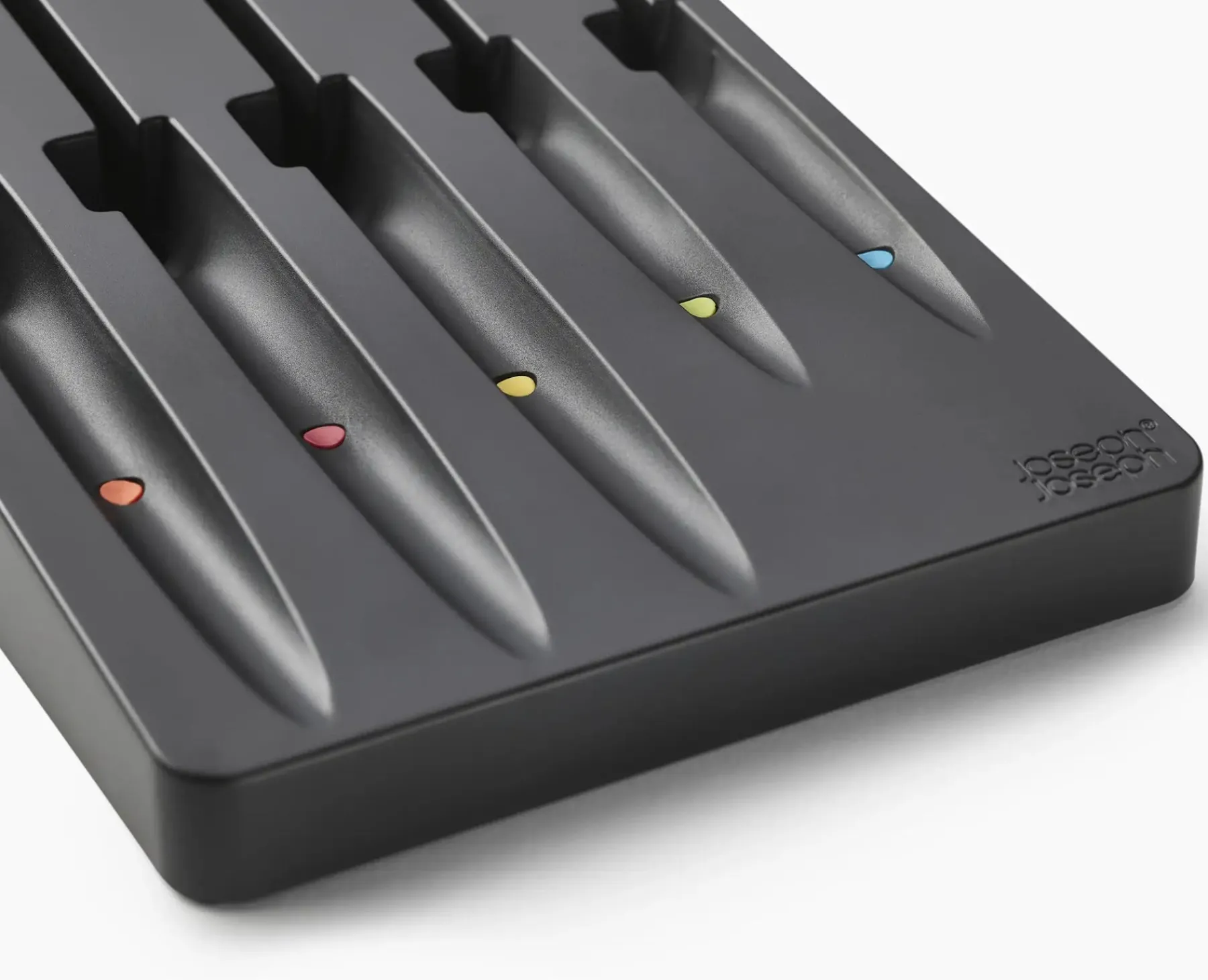 Knives, Knife Sets & Scissors-Joseph Joseph Elevate™ Store 5-piece Knife Set with In-drawer Storage Tray Multicolour