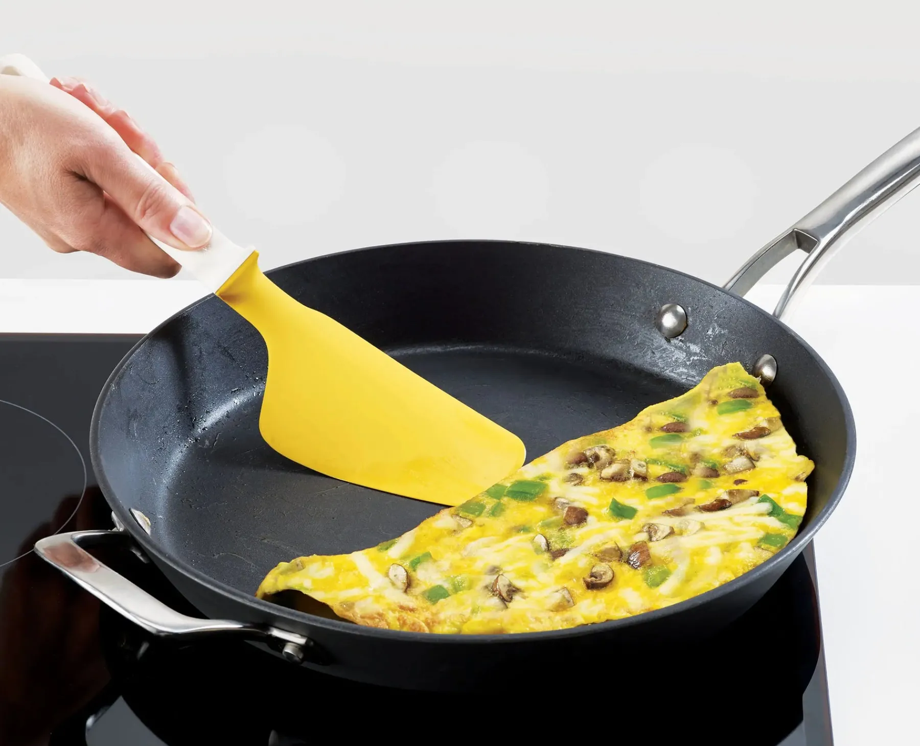 Kitchen Utensils & Gadgets-Joseph Joseph Elevate™ Egg Spatula Yellow