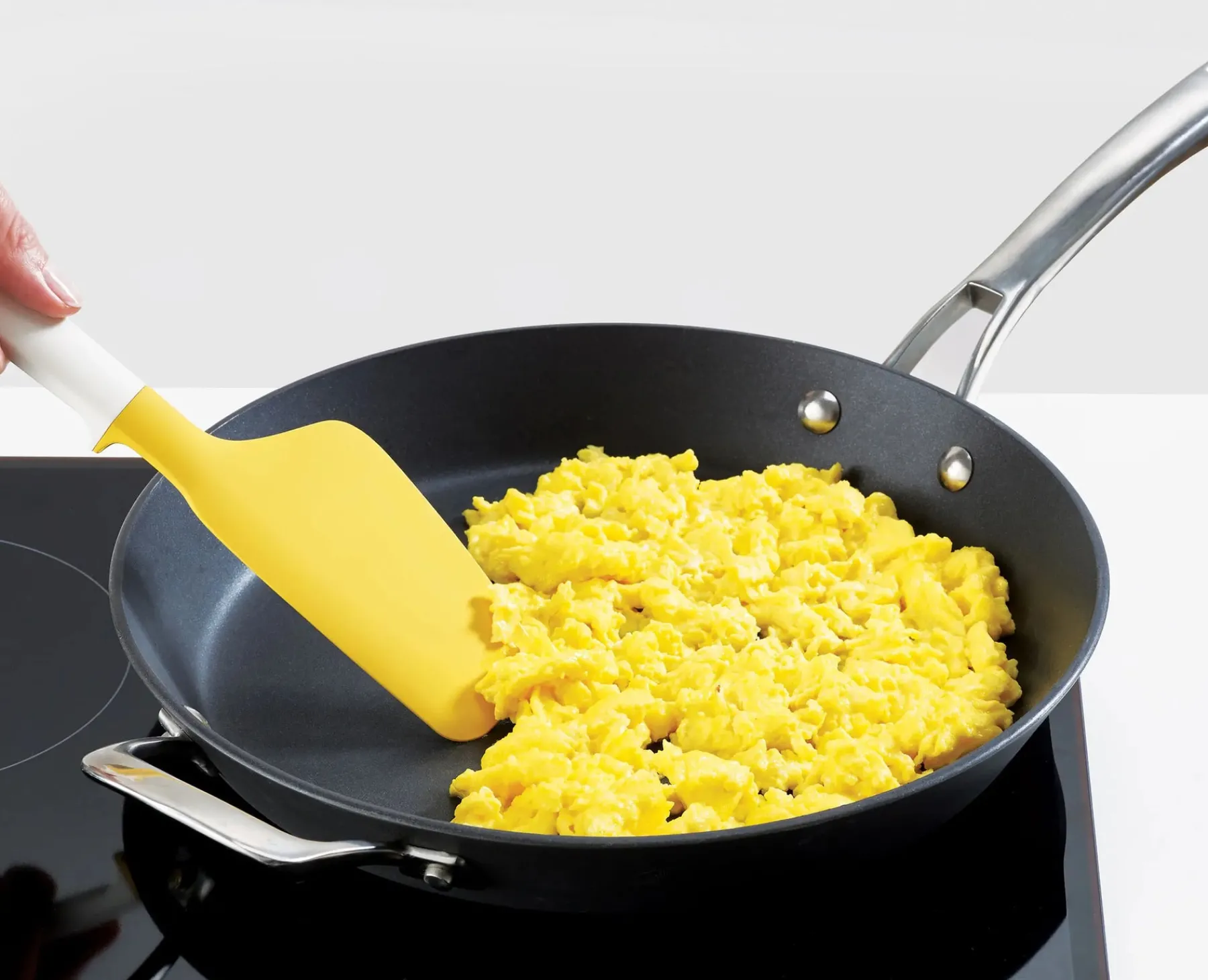 Kitchen Utensils & Gadgets-Joseph Joseph Elevate™ Egg Spatula Yellow