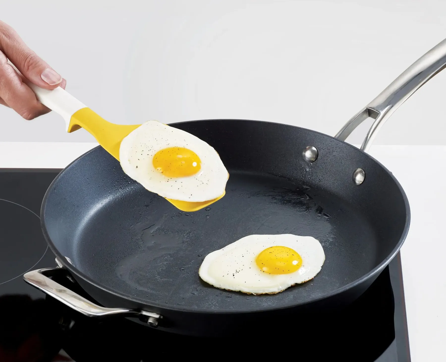 Kitchen Utensils & Gadgets-Joseph Joseph Elevate™ Egg Spatula Yellow