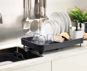 Dish Racks & Drainers-Joseph Joseph Extend™ Expandable Dish Drainer Gray