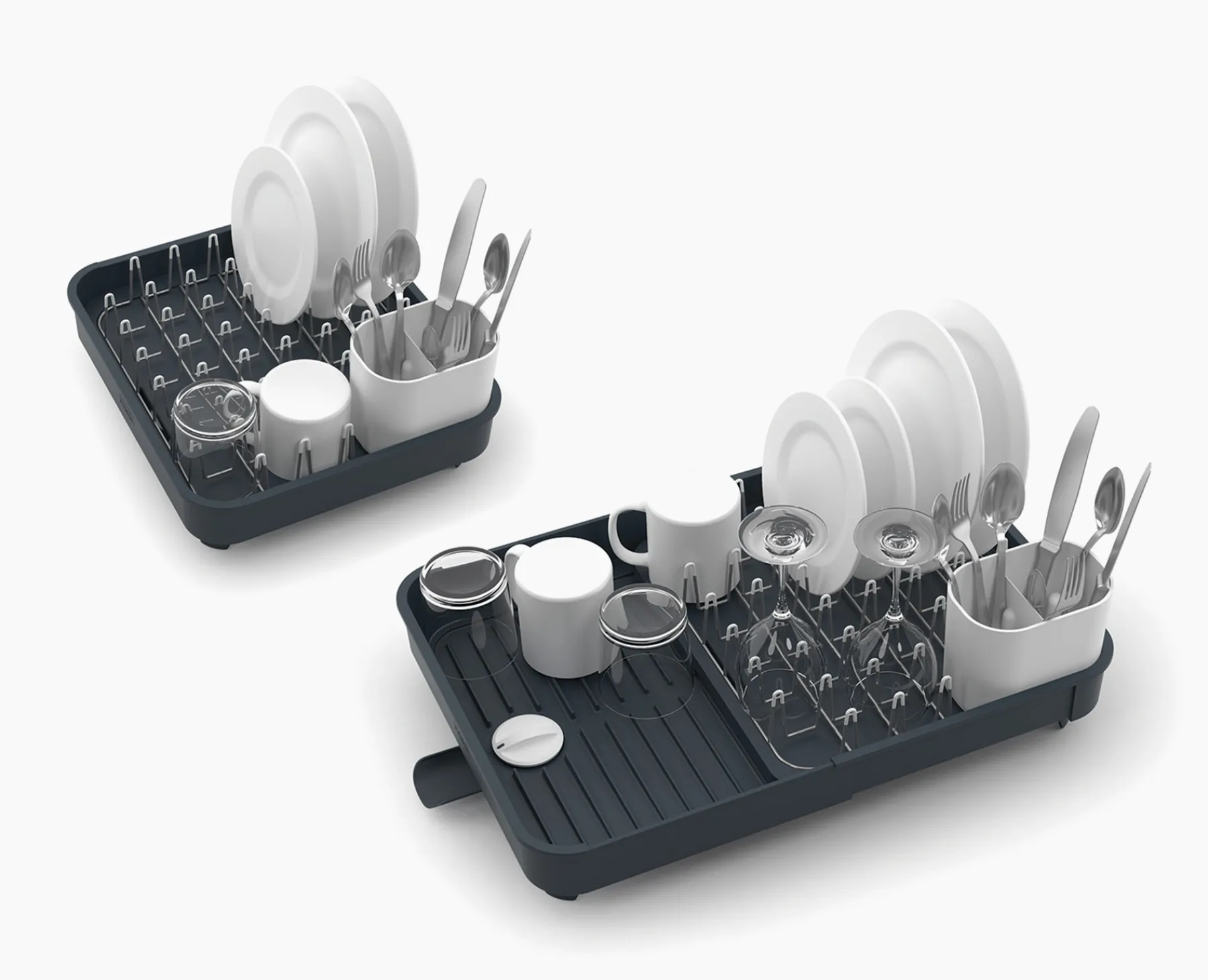 Dish Racks & Drainers-Joseph Joseph Extend™ Expandable Dish Drainer Gray