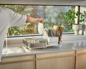 Dish Racks & Drainers-Joseph Joseph Extend™ Steel Expandable Dish Rack Stone
