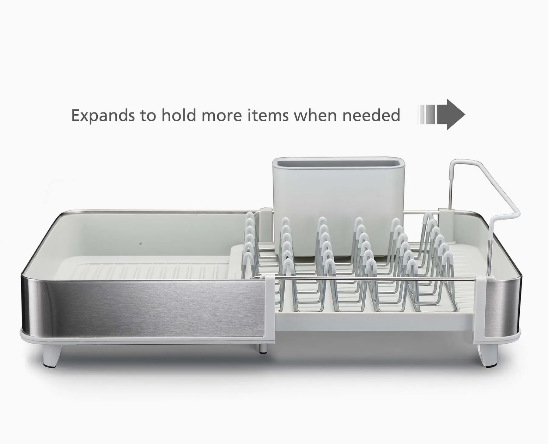Dish Racks & Drainers-Joseph Joseph Extend™ Steel Expandable Dish Rack Stone
