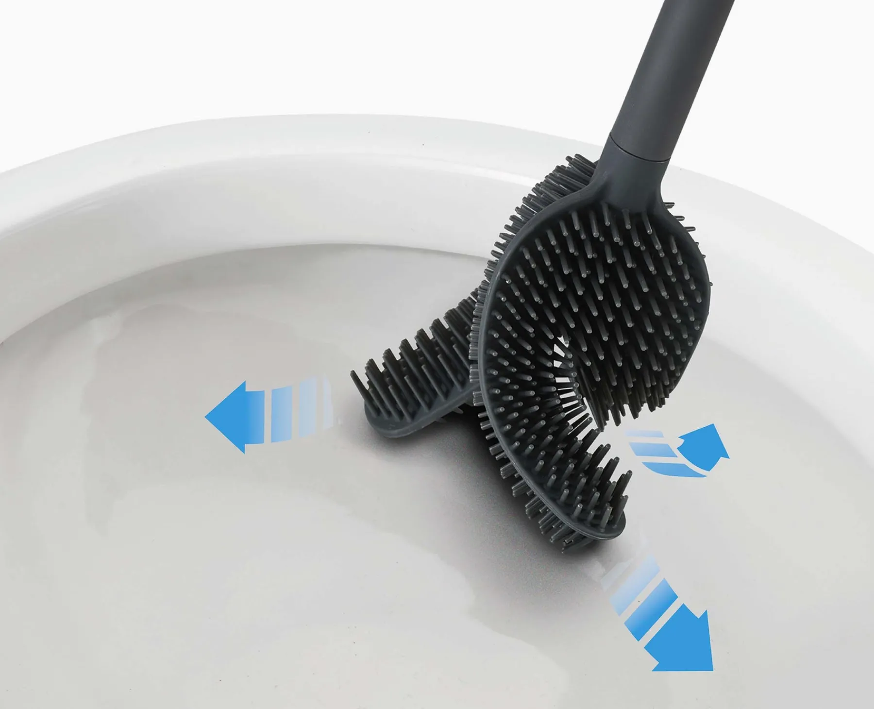 Toilet Paper Holders & Toilet Brushes-Joseph Joseph Flex™ 360 Luxe Toilet Brush with Finish Stainless-steel