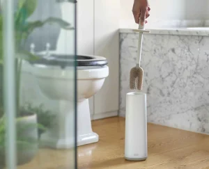 Toilet Paper Holders & Toilet Brushes-Joseph Joseph Flex™ 360 Matt Toilet Brush Ecru