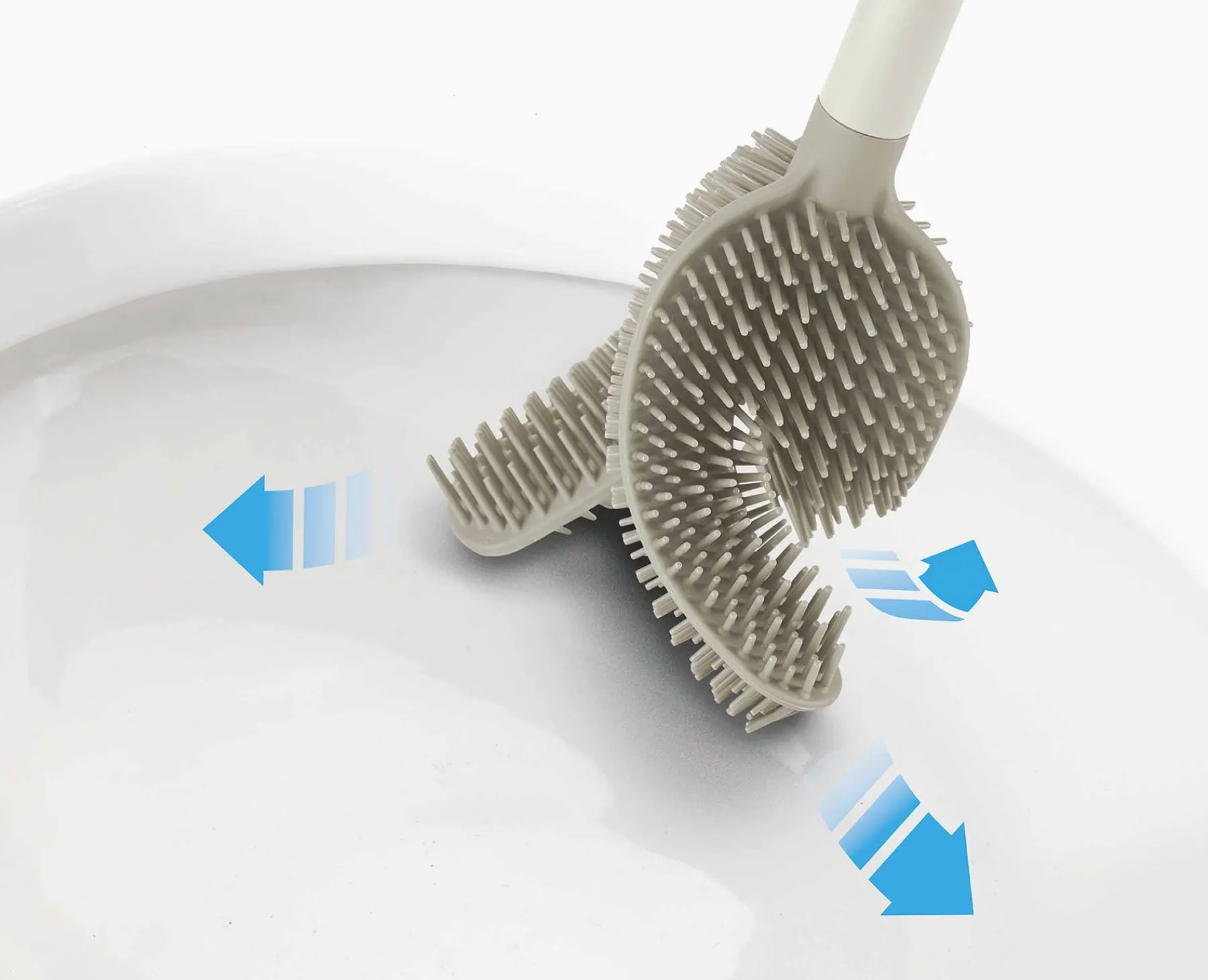 Toilet Paper Holders & Toilet Brushes-Joseph Joseph Flex™ 360 Matt Toilet Brush Ecru
