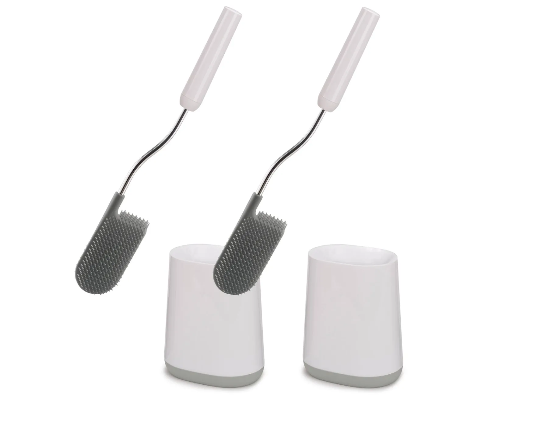 Toilet Paper Holders & Toilet Brushes-Joseph Joseph Flex™ Lite Pack of 2 Toilet Brushes Light gray