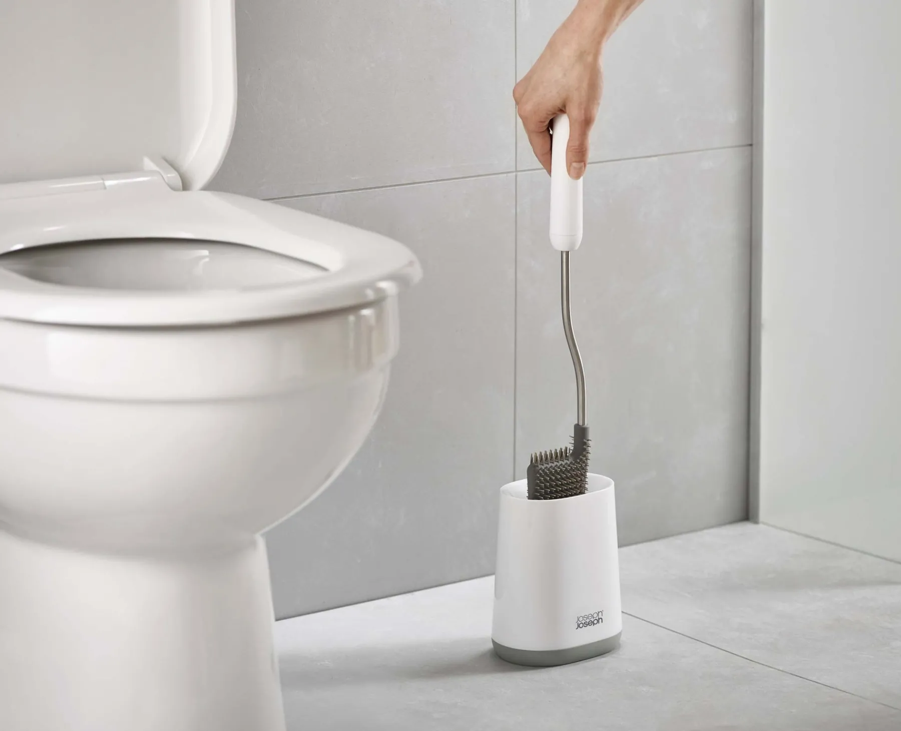 Toilet Paper Holders & Toilet Brushes-Joseph Joseph Flex™ Lite Toilet Brush Light gray