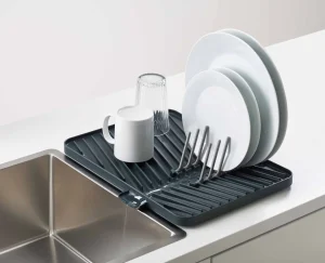 Dish Racks & Drainers-Joseph Joseph Flip-Up™ Draining Board Gray