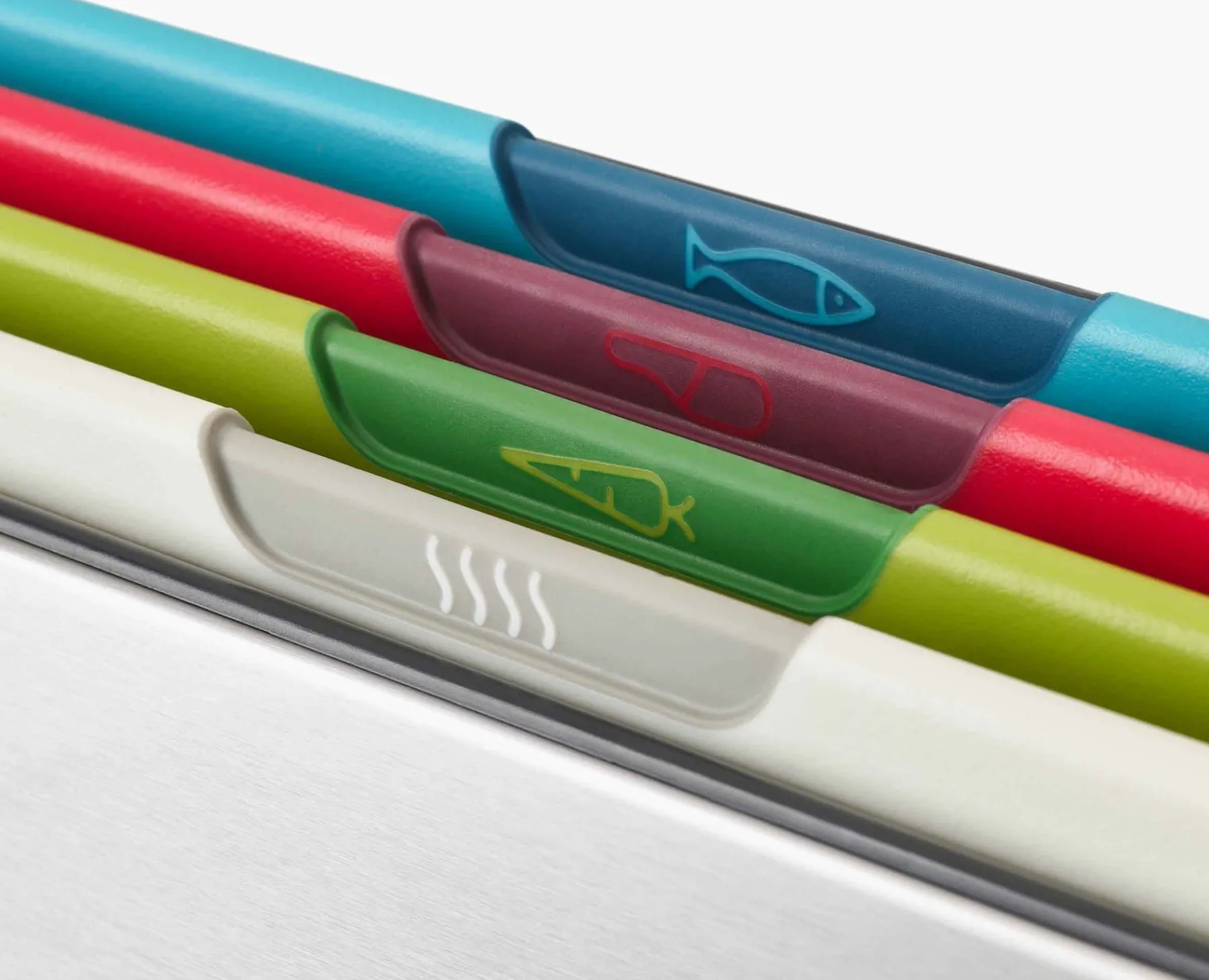 Cutting Boards & Sets-Joseph Joseph Folio™ Icon Steel 4-piece Multicolor Cutting Board Set Multicolour