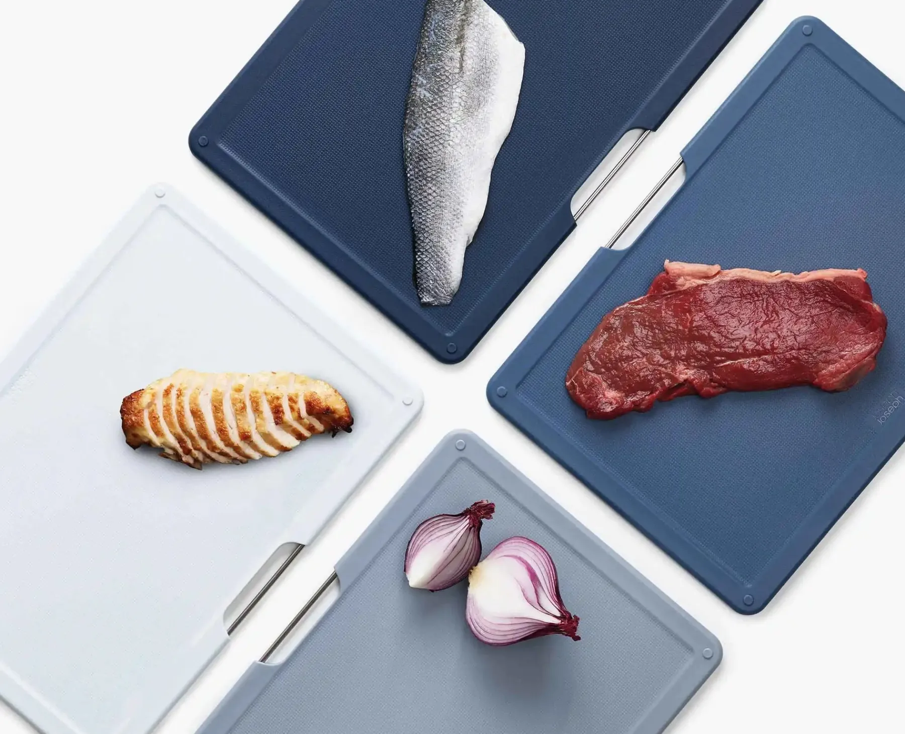 Cutting Boards & Sets-Joseph Joseph Folio™ 4-piece Cutting Board Set - Editions Blue