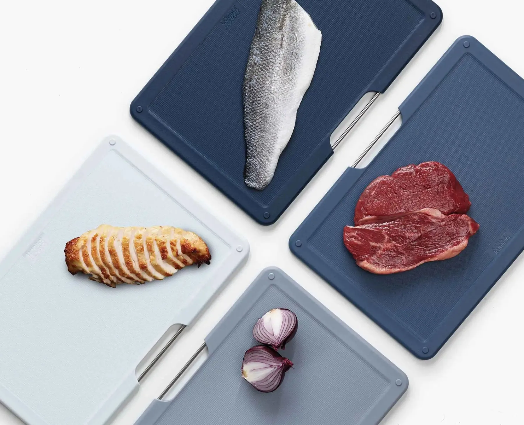 Cutting Boards & Sets-Joseph Joseph Folio™ 4-piece Cutting Board Set Regular Gray
