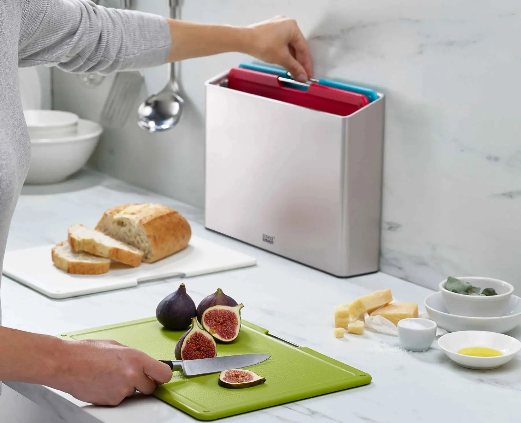 Cutting Boards & Sets-Joseph Joseph Folio™ 4-piece Cutting Board Set Large Silver