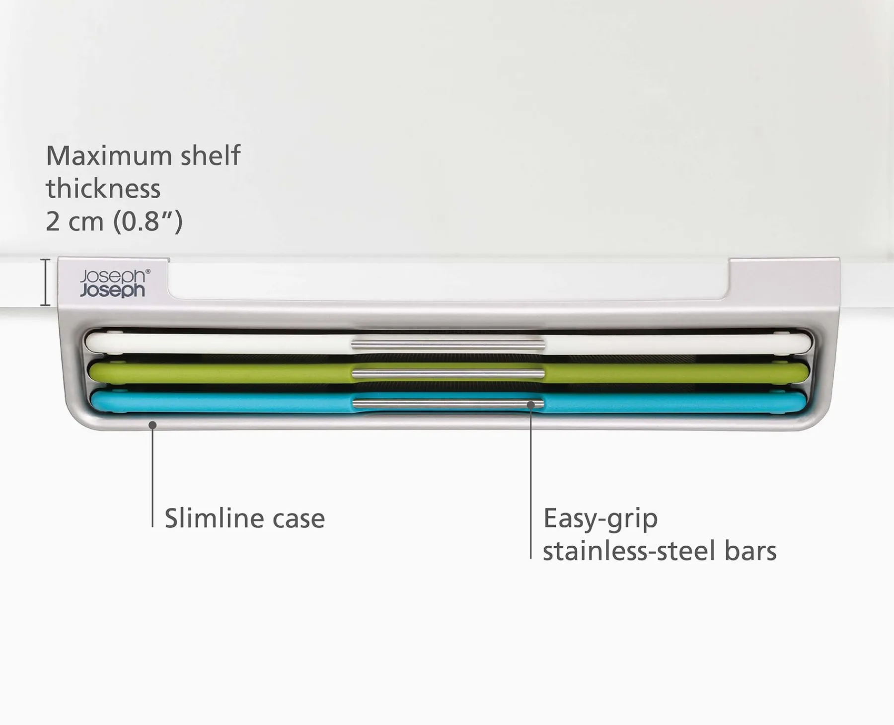 Cutting Boards & Sets-Joseph Joseph Folio™ Slim 3-piece Under-shelf Cutting Board Set Multicolour