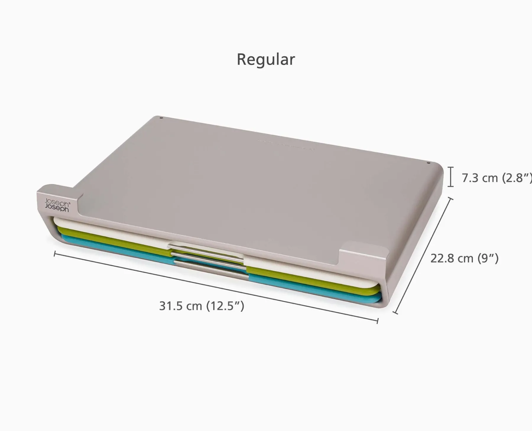 Cutting Boards & Sets-Joseph Joseph Folio™ Slim 3-piece Under-shelf Cutting Board Set Multicolour