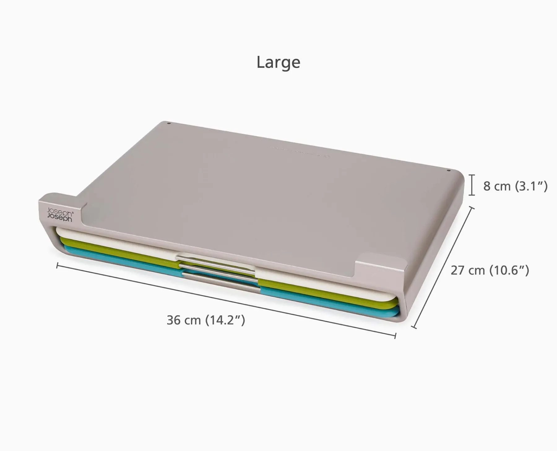 Cutting Boards & Sets-Joseph Joseph Folio™ Slim 3-piece Under-shelf Cutting Board Set Multicolour
