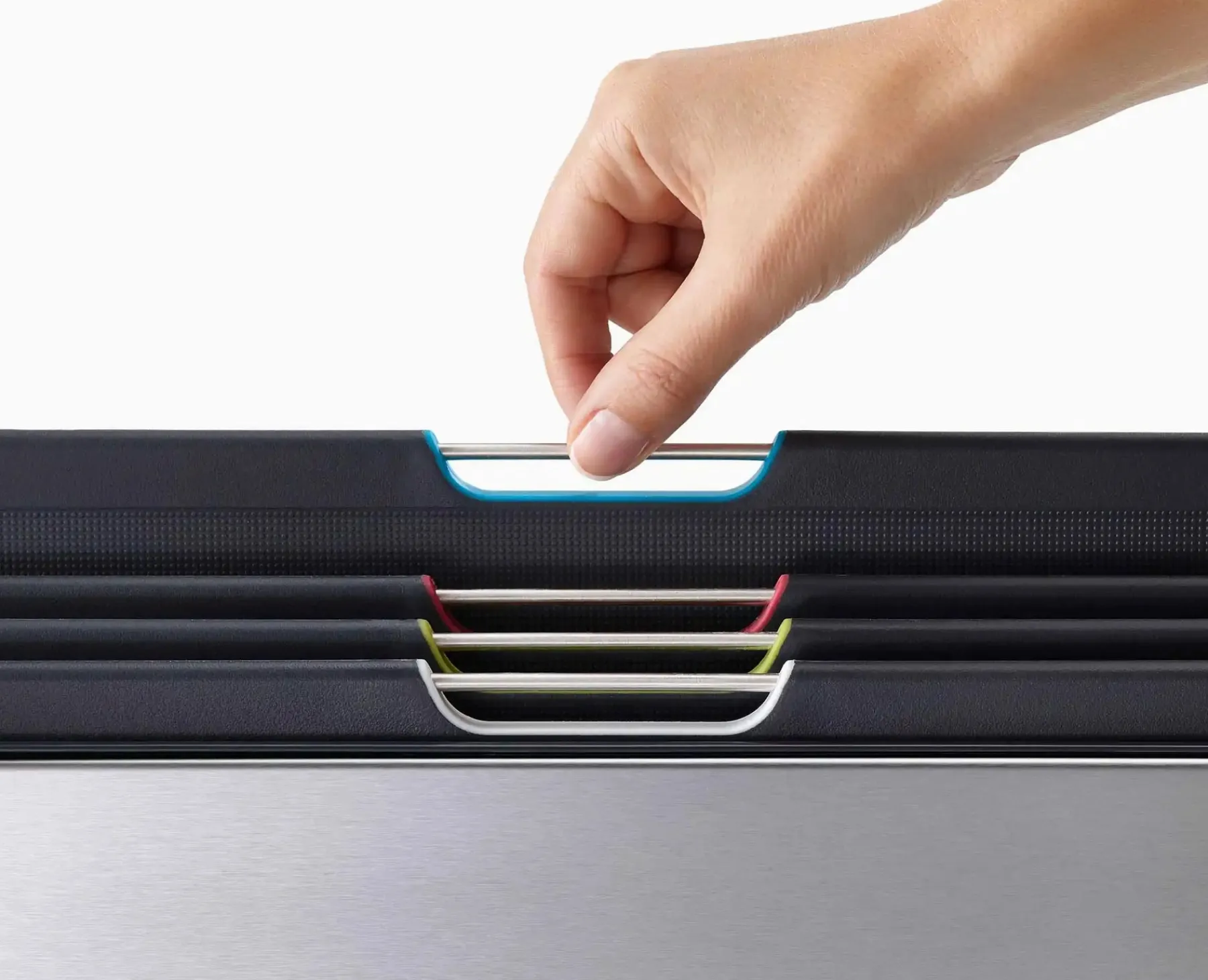 Cutting Boards & Sets-Joseph Joseph Folio™ Steel 4-piece Cutting Board Set Stainless-steel
