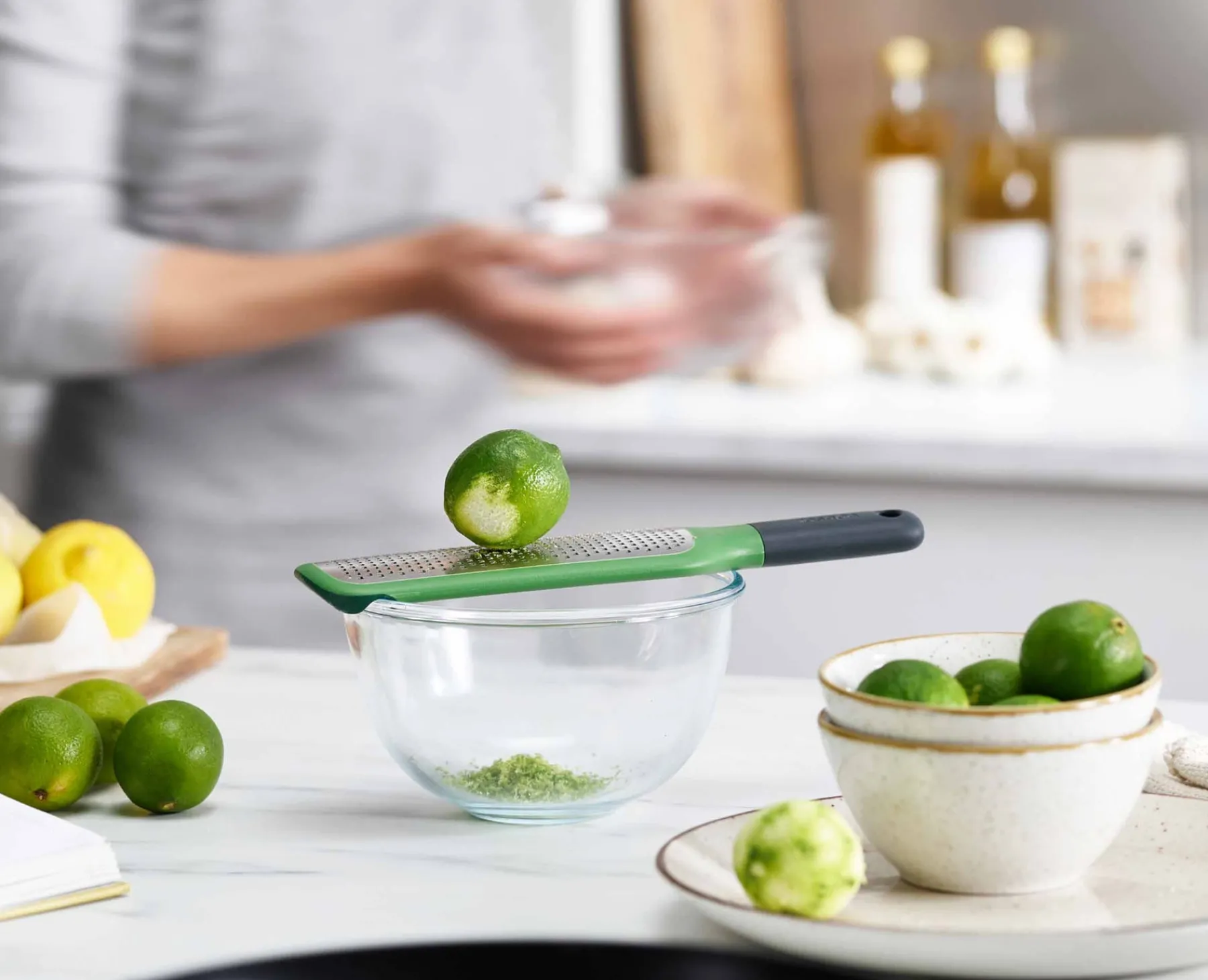 Graters & Zesters-Joseph Joseph GripGrater™ Fine Paddle Grater Green
