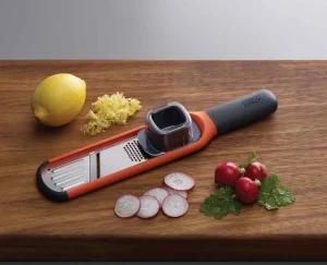 Graters & Zesters-Joseph Joseph Handi-Grate™ 2-in-1 Mini Grater & Slicer Orange