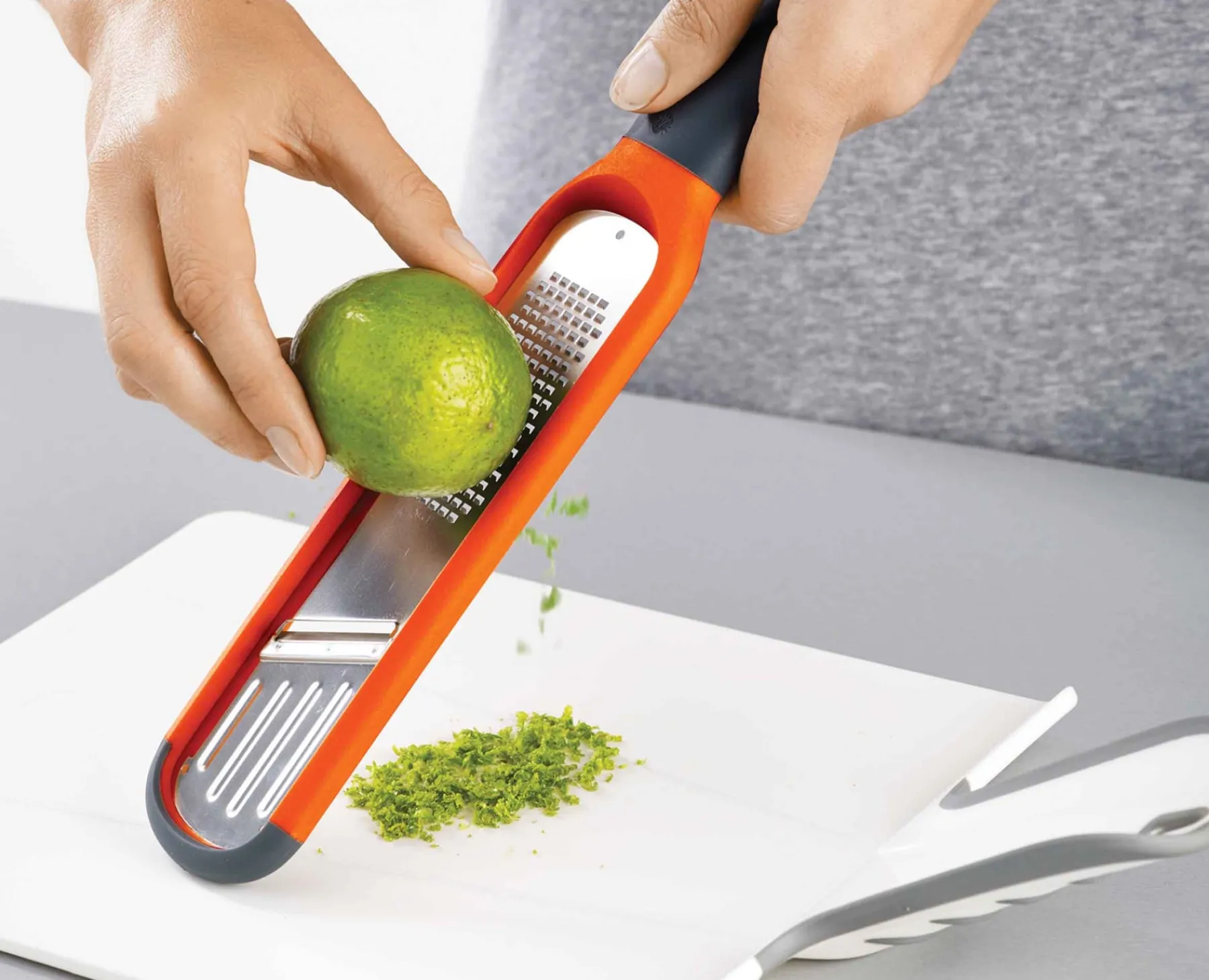 Graters & Zesters-Joseph Joseph Handi-Grate™ 2-in-1 Mini Grater & Slicer Orange