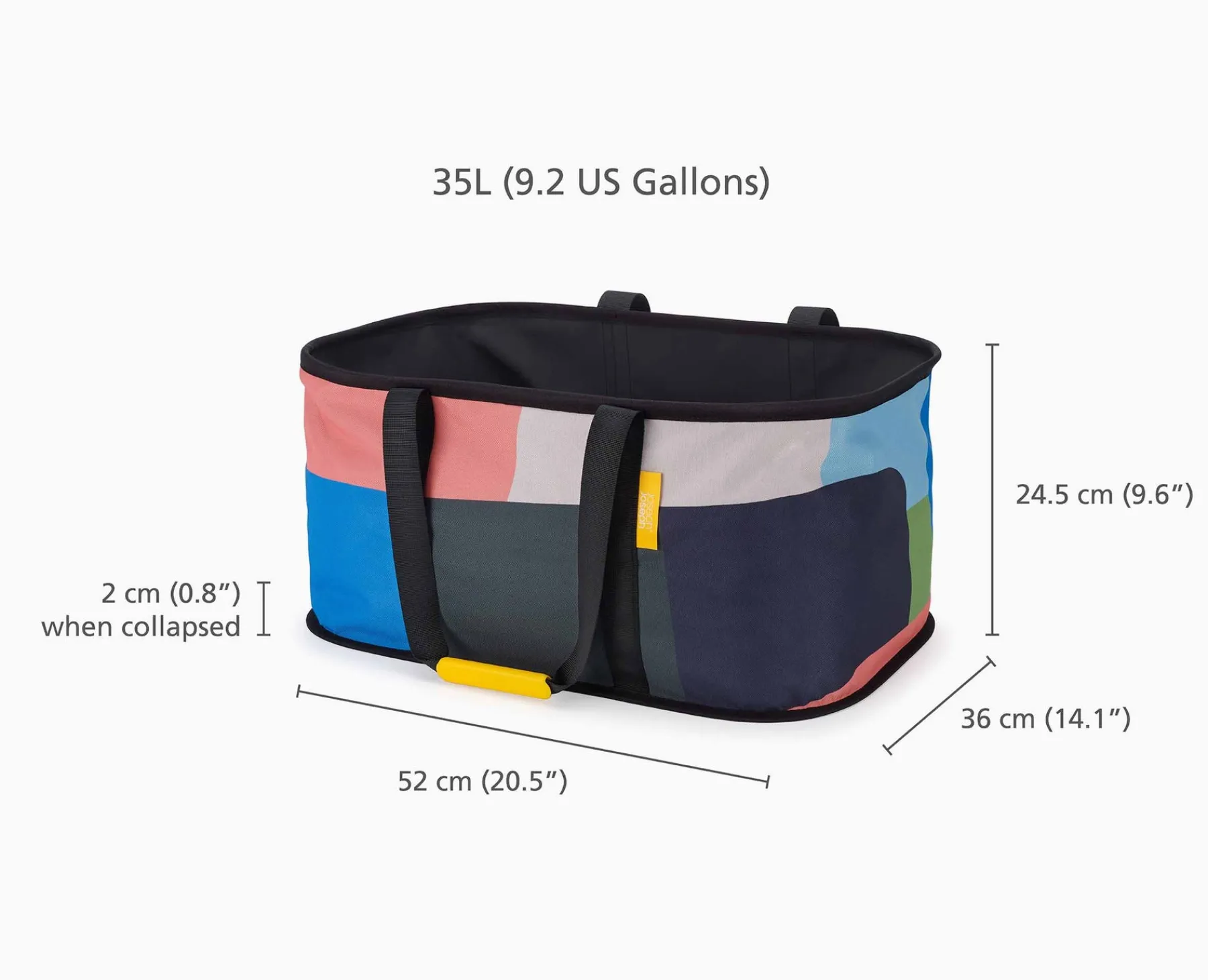 Laundry Baskets-Joseph Joseph Hold-All™ Collapsible 35L Laundry Basket x Jonathan Lawes Multicolour