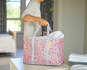 Laundry Baskets-Joseph Joseph Hold-All™ Max Collapsible 55L Laundry Basket Peach