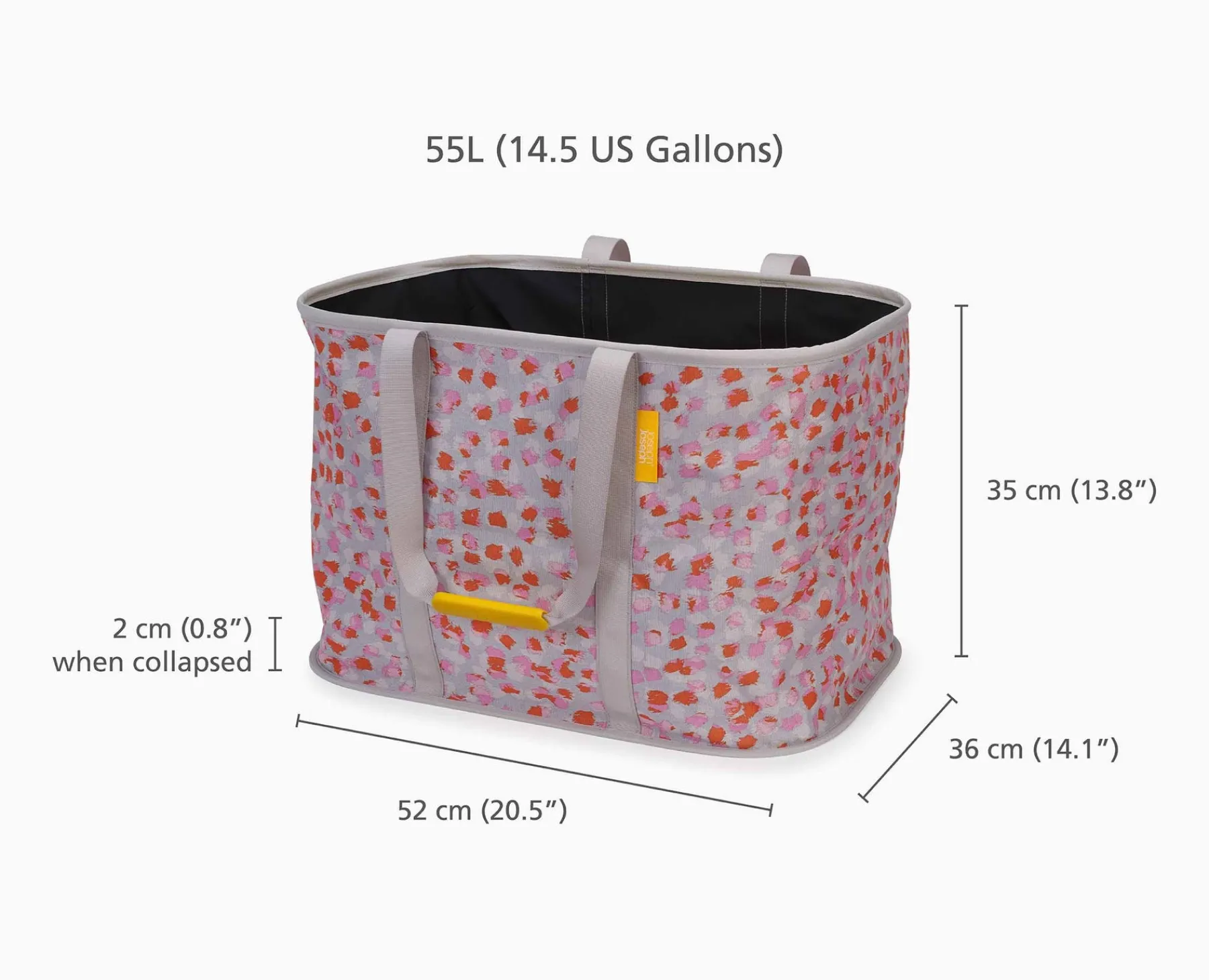 Laundry Baskets-Joseph Joseph Hold-All™ Max Collapsible 55L Laundry Basket Peach