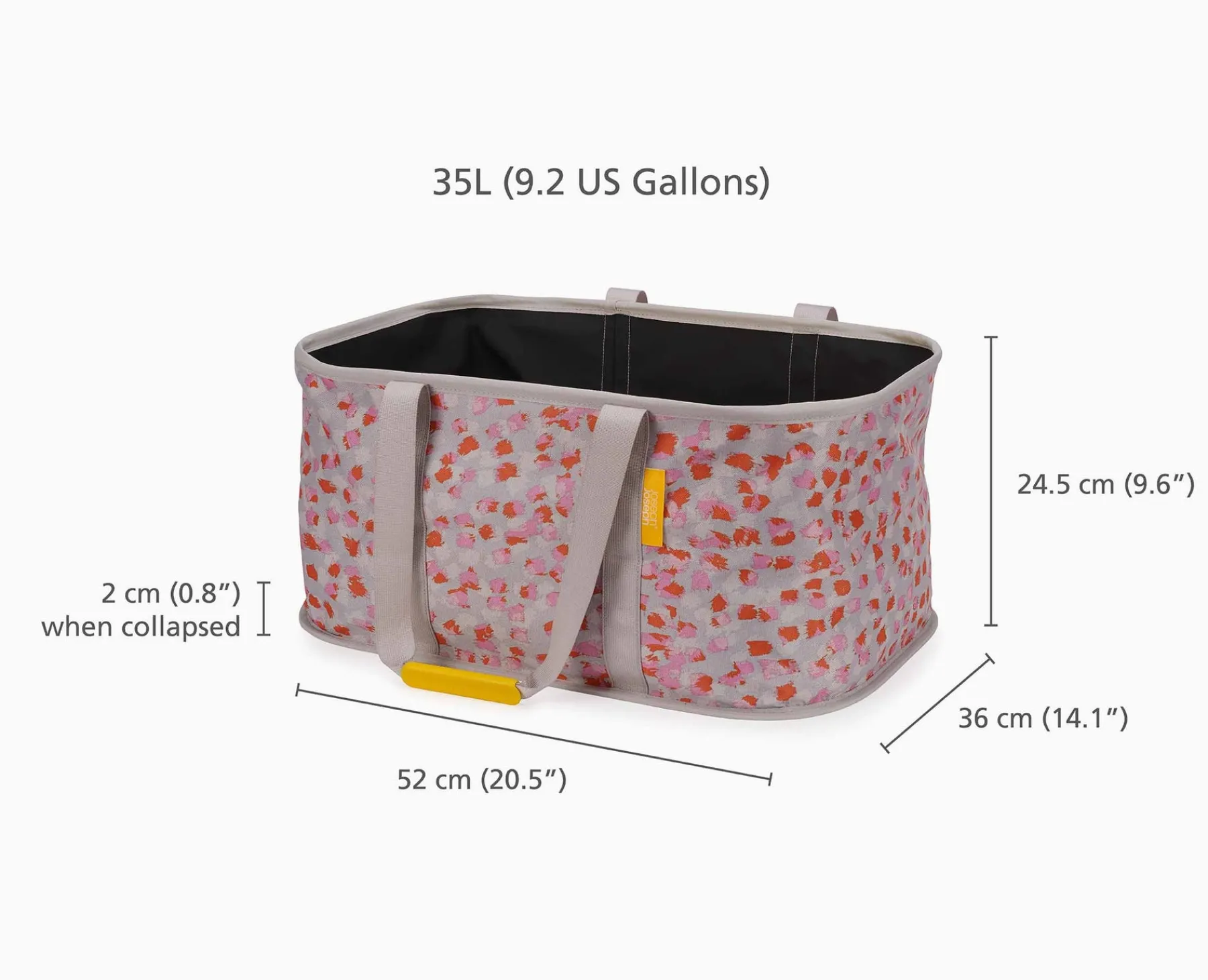 Laundry Baskets-Joseph Joseph Hold-All™ Collapsible 35L Laundry Basket Peach