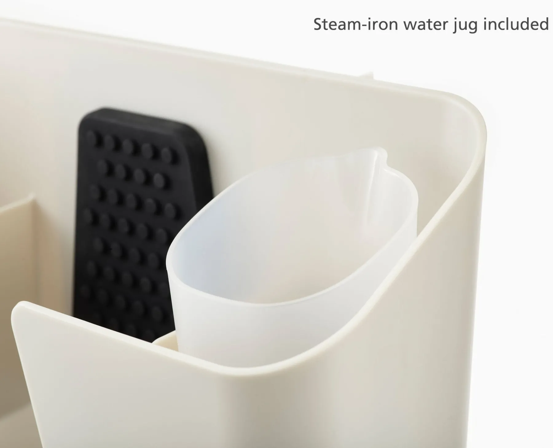 Ironing Boards & Covers-Joseph Joseph IronHub™ Wall-mounted Iron Storage Caddy Ecru