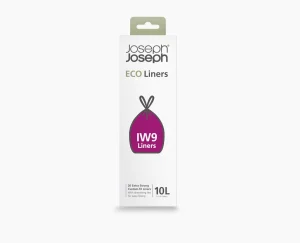 Trash Bags & Filters-Joseph Joseph IW9 10L Custom-fit Recycled Trash Bags Gray