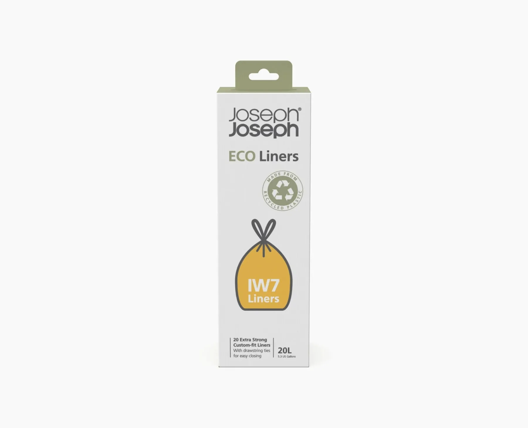 Trash Bags & Filters-Joseph Joseph IW7 20L Recycled Trash Bags Gray
