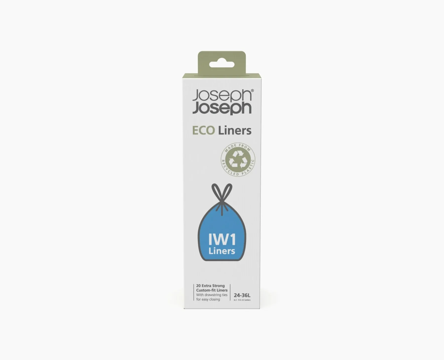 Trash Bags & Filters-Joseph Joseph IW1 24-36L Recycled Trash Bags Gray