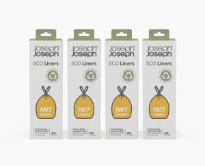 Trash Bags & Filters-Joseph Joseph IW7 20L Recycled Trash Bags - 4 pack Gray