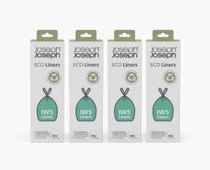 Trash Bags & Filters-Joseph Joseph IW5 40L Recycled Trash Bags - 4 pack Gray