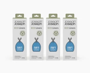 Trash Bags & Filters-Joseph Joseph IW1 24-36L Recycled Trash Bags - 4 pack Gray