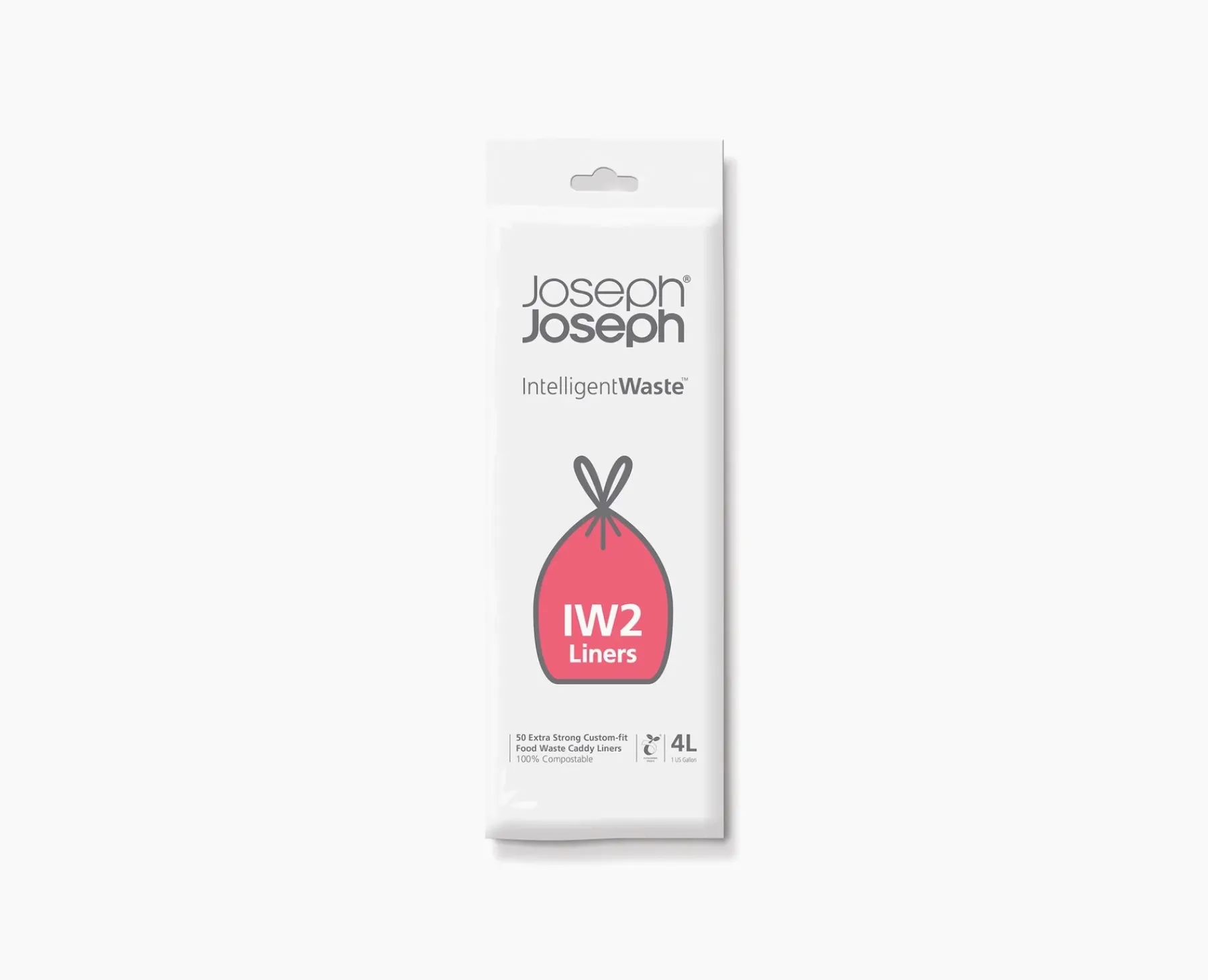 Trash Bags & Filters-Joseph Joseph IW2 4L Food Waste Caddy Trash Bags White