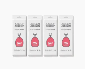 Trash Bags & Filters-Joseph Joseph IW2 4L Food Waste Caddy Trash Bags - 4 pack White