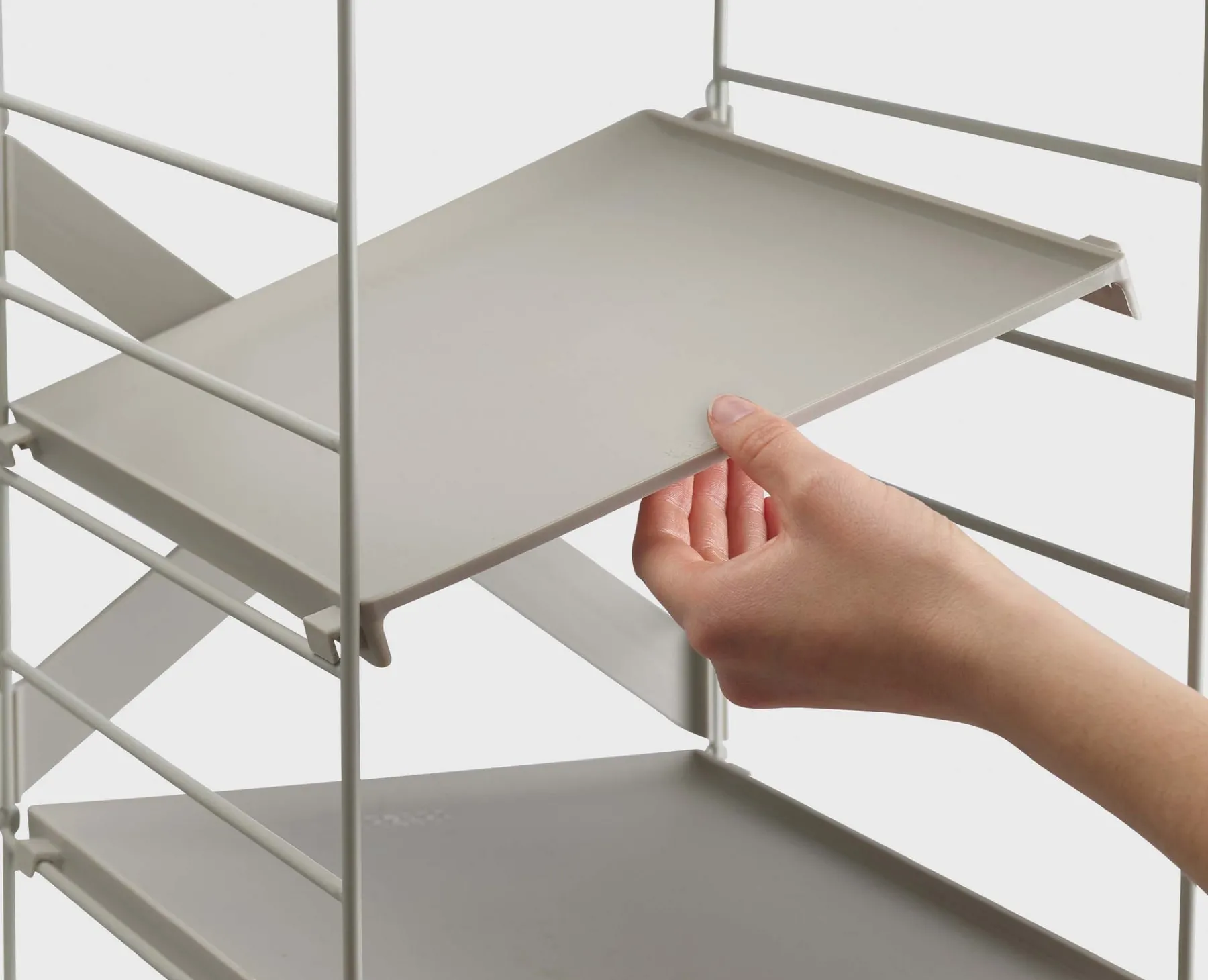 Shoe Racks-Joseph Joseph Level™ Adjustable Shoe Rack Ecru