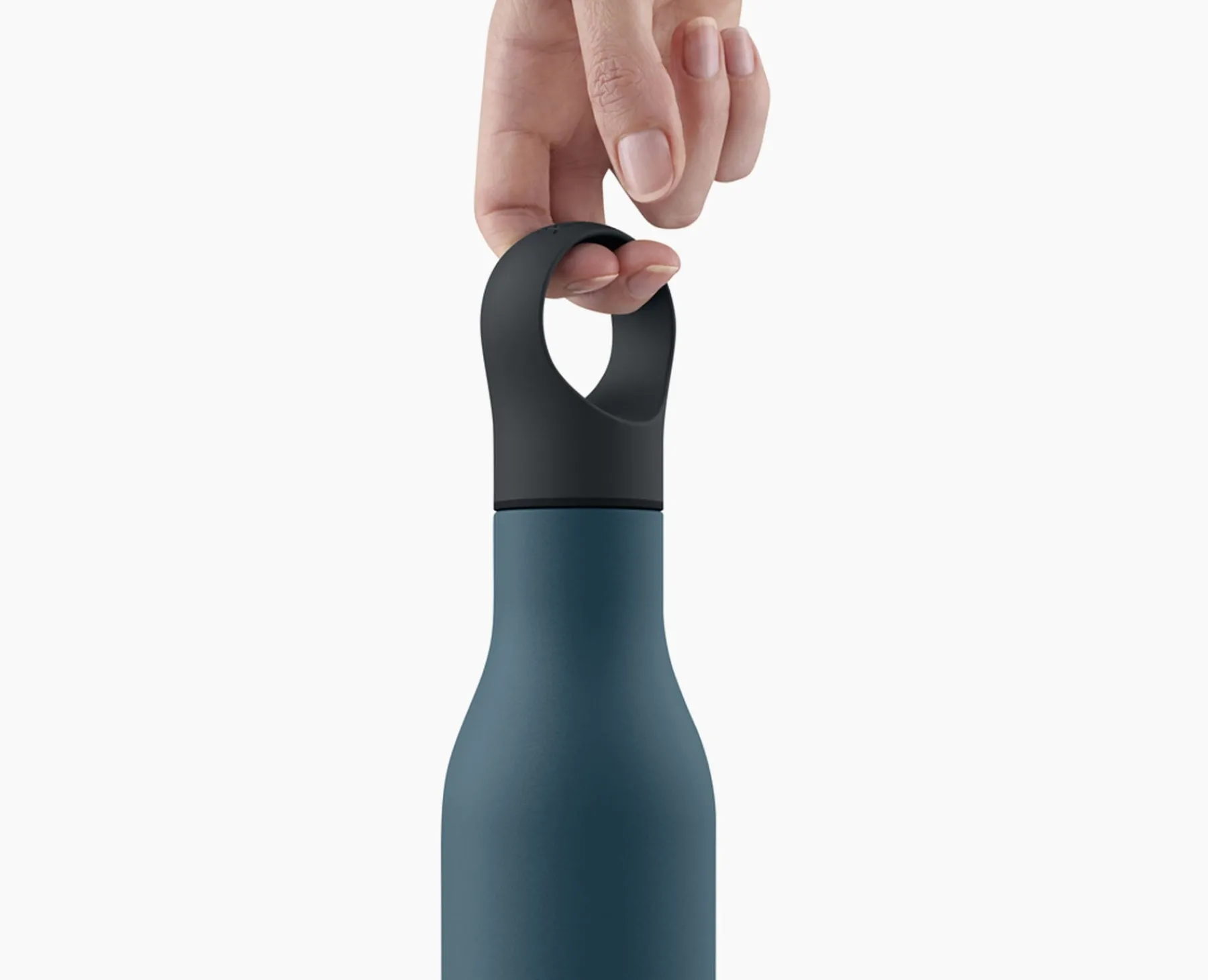 Lunch Boxes & Containers-Joseph Joseph Loop™ 500ml Stainless-steel Vacuum Insulated Water Bottle Blue