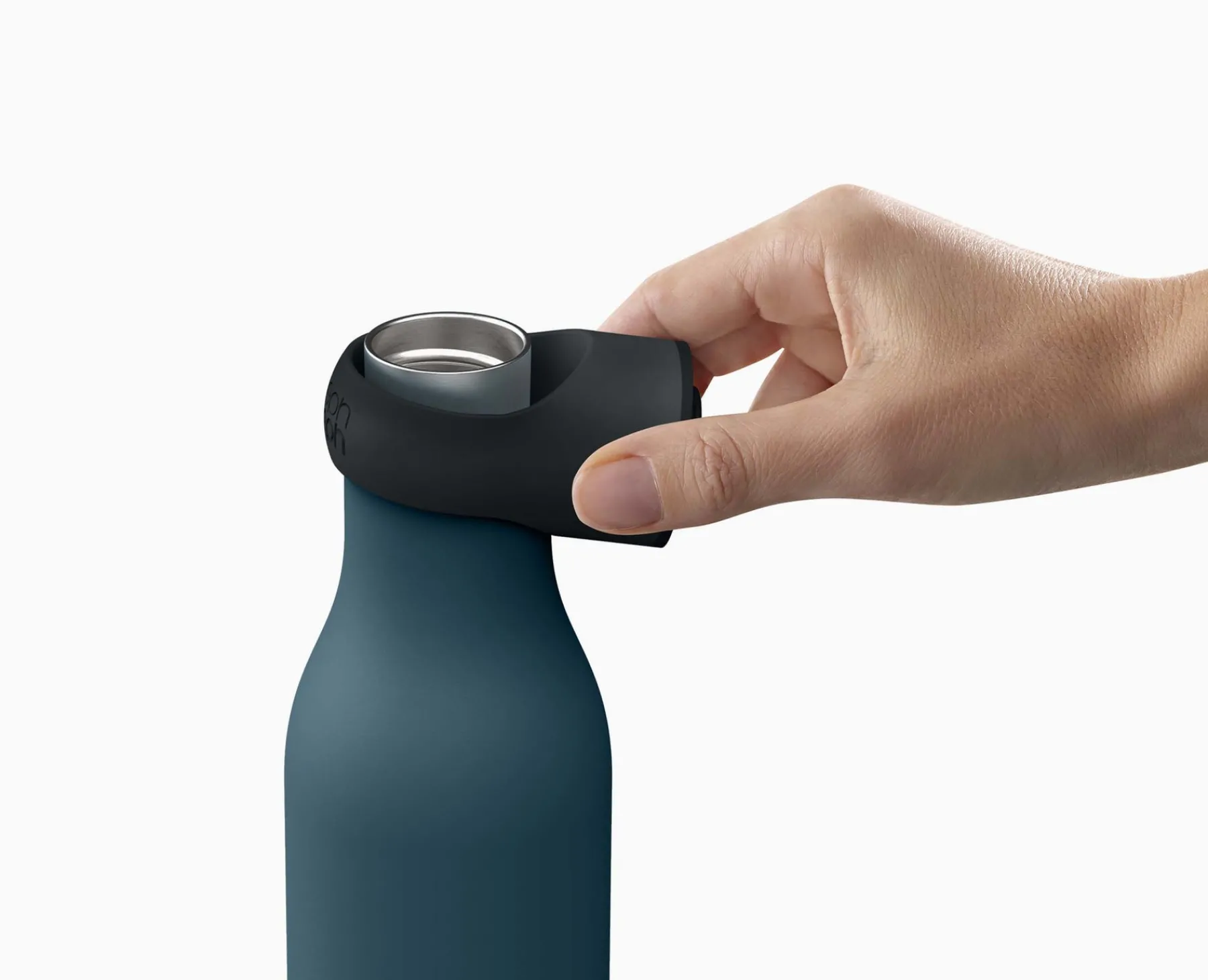 Lunch Boxes & Containers-Joseph Joseph Loop™ 500ml Stainless-steel Vacuum Insulated Water Bottle Blue