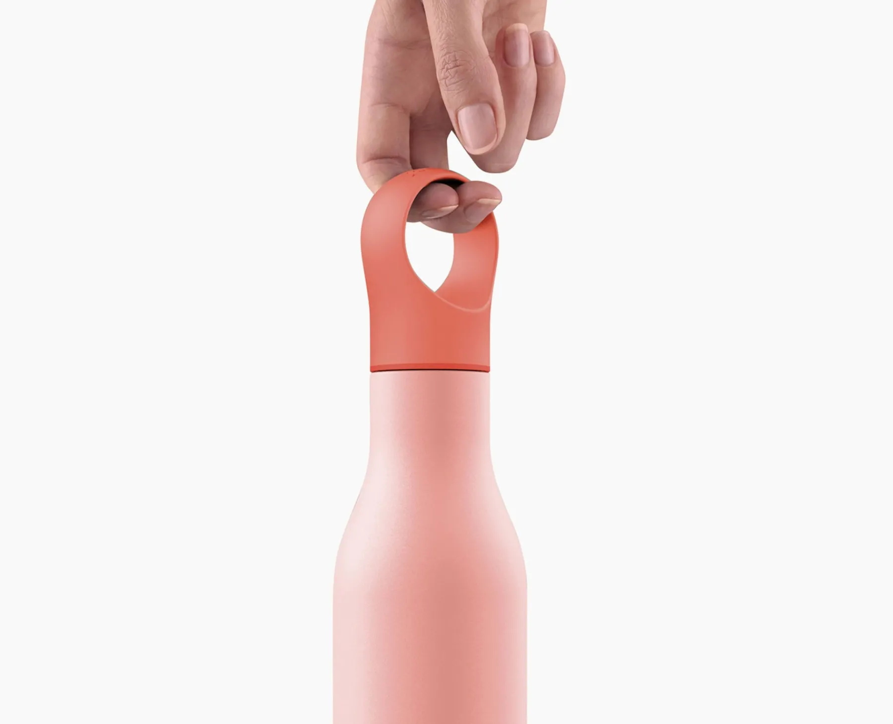 Lunch Boxes & Containers-Joseph Joseph Loop™ 500ml Stainless-steel Vacuum Insulated Water Bottle Coral