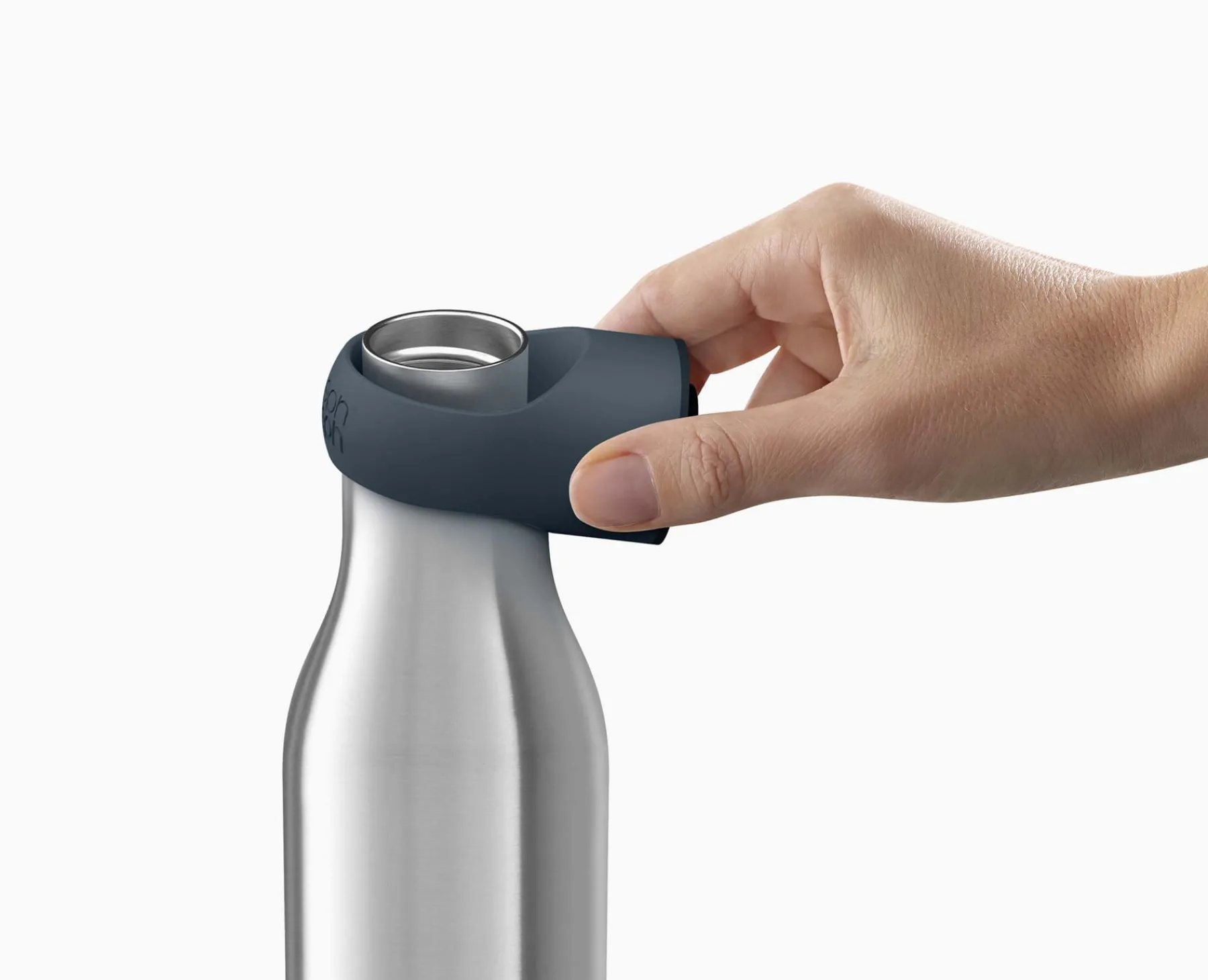 Lunch Boxes & Containers-Joseph Joseph Loop™ 500ml Vacuum Insulated Water Bottle Stainless-steel